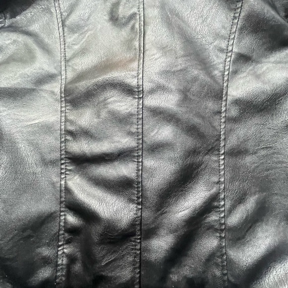 Love Tree Faux Leather Biker Moto Jacket Black, Size Women small - Picture 13 of 16
